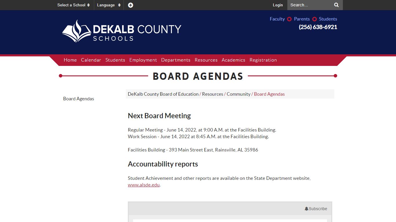 Board Agendas - DeKalb County Board of Education